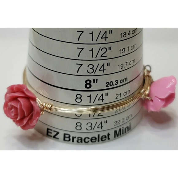 Roses Gold Toned WireWrapped Bangle - Picture 6 of 6